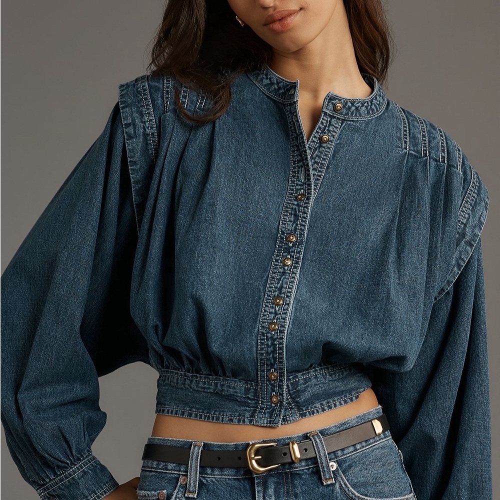 XS Pilcro Long Sleeve Denim Buttondown NWT